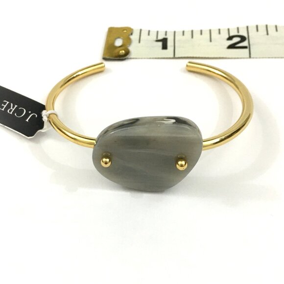 NEW! J.Crew Acetate Stone Open Cuff Bangle Distant Grey - OS - Picture 5 of 6